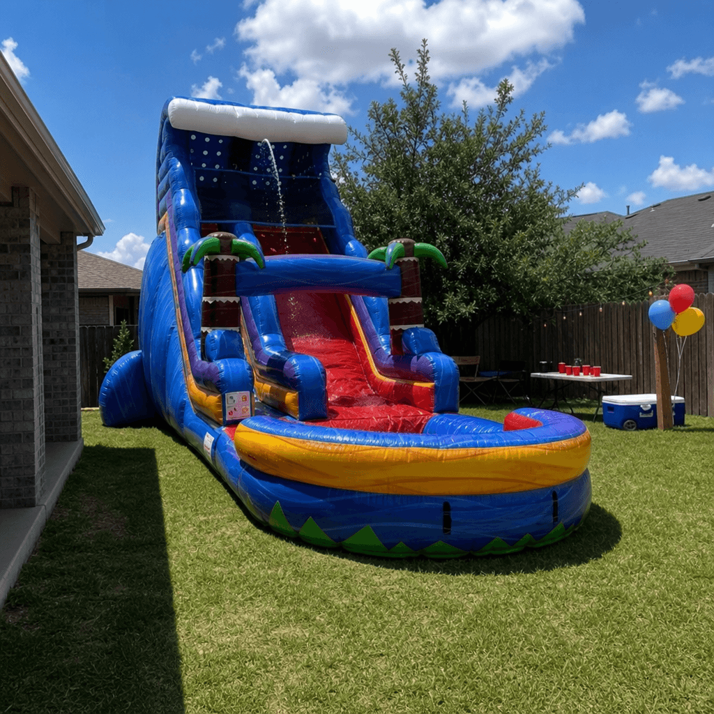 Tidal Wave Slide XL — 20-foot inflatable water slide, Bouncy Lions Inflatables, Prosper TX